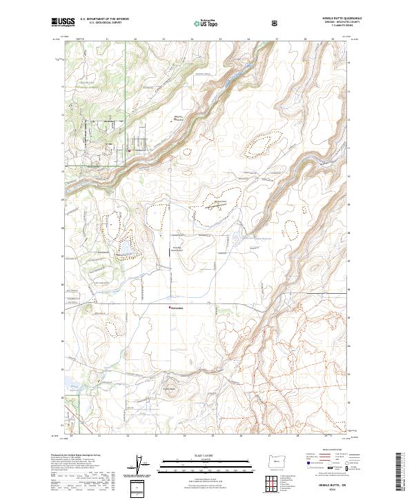USGS Topographic Map – Henkle Butte