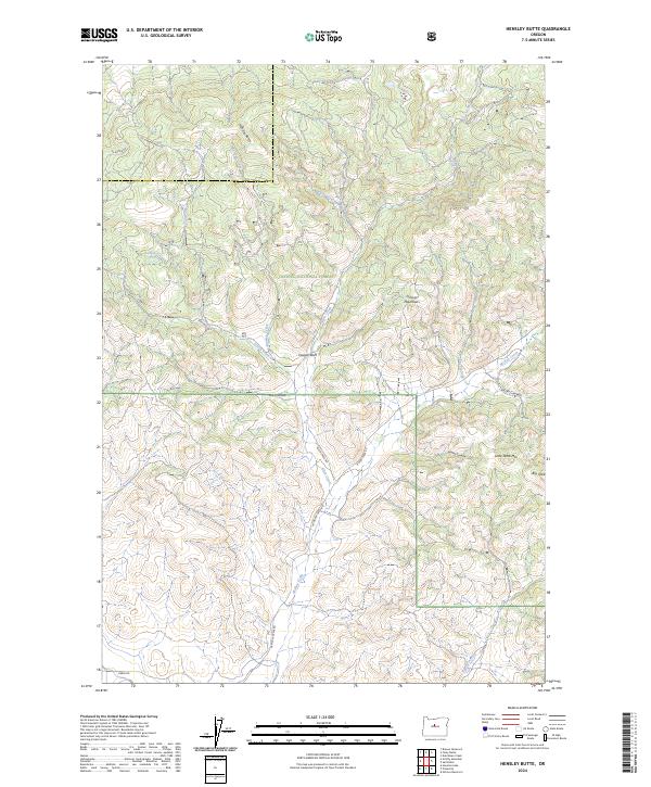 USGS Topographic Map – Hensley Butte