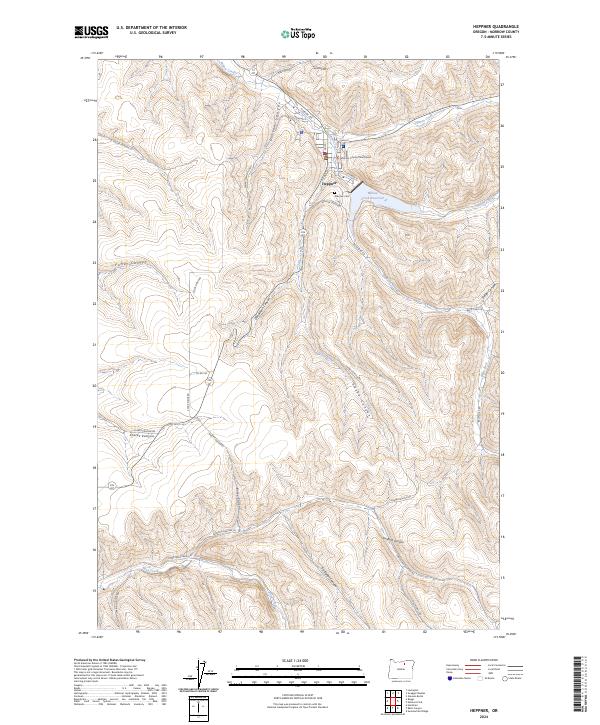 USGS Topographic Map – Heppner