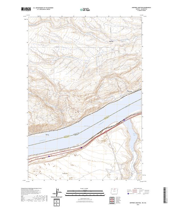 USGS Topographic Map – Heppner Junction