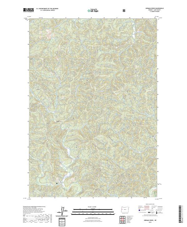 USGS Topographic Map – Herman Creek
