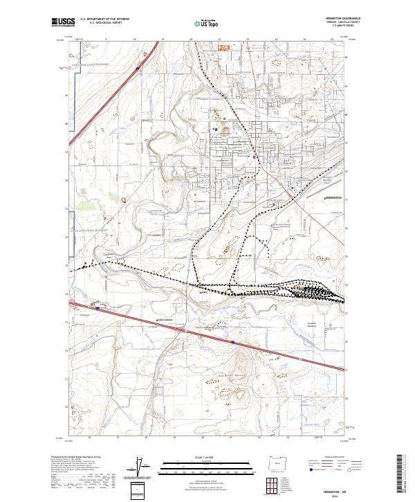 USGS Topographic Map – Hermiston