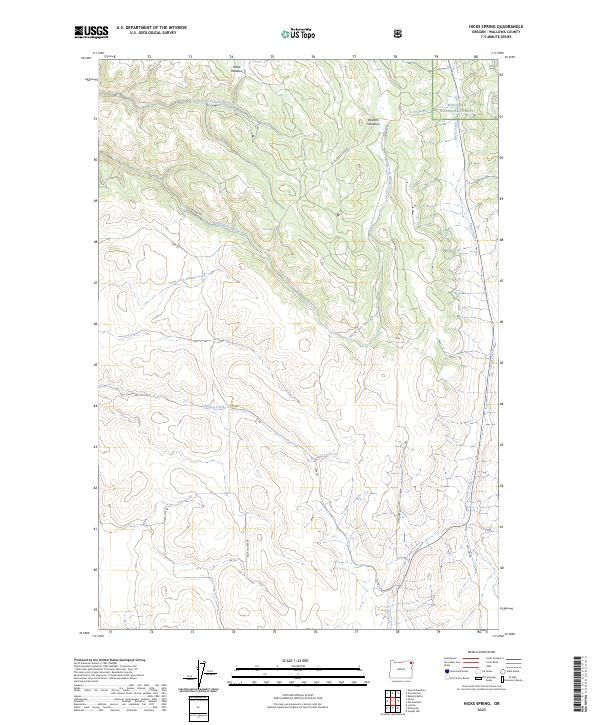 USGS Topographic Map – Hicks Spring