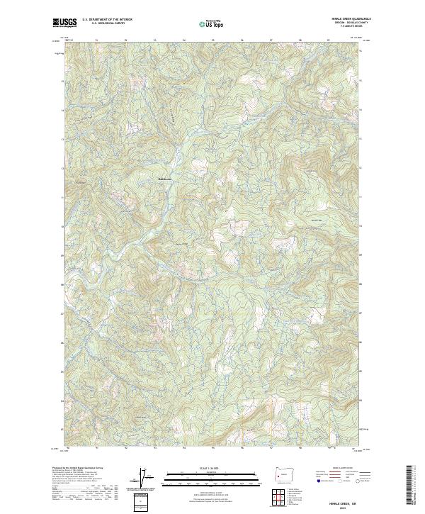 USGS Topographic Map – Hinkle Creek