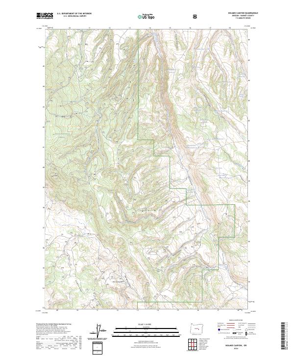 USGS Topographic Map – Holmes Canyon