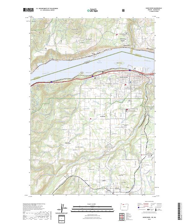 USGS Topographic Map – Hood River