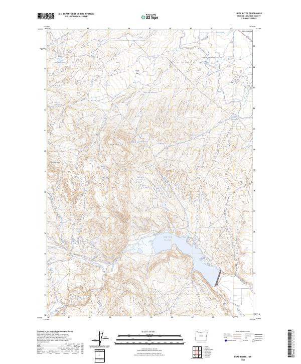 USGS Topographic Map – Hope Butte
