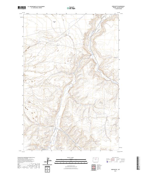 USGS Topographic Map – Horn Butte