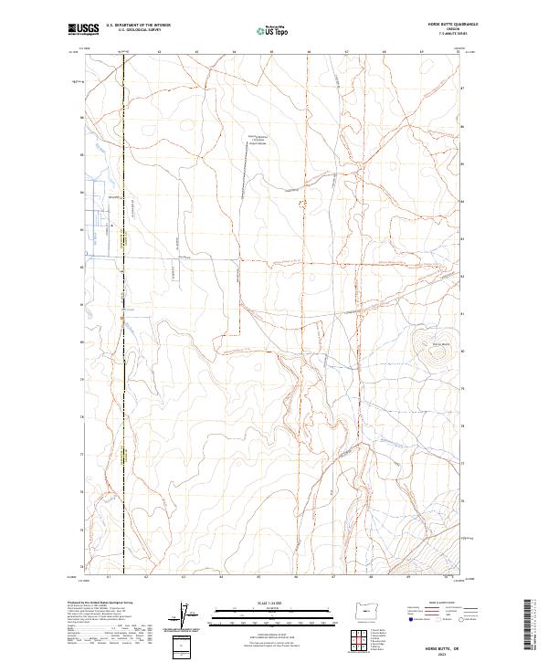 USGS Topographic Map – Horse Butte