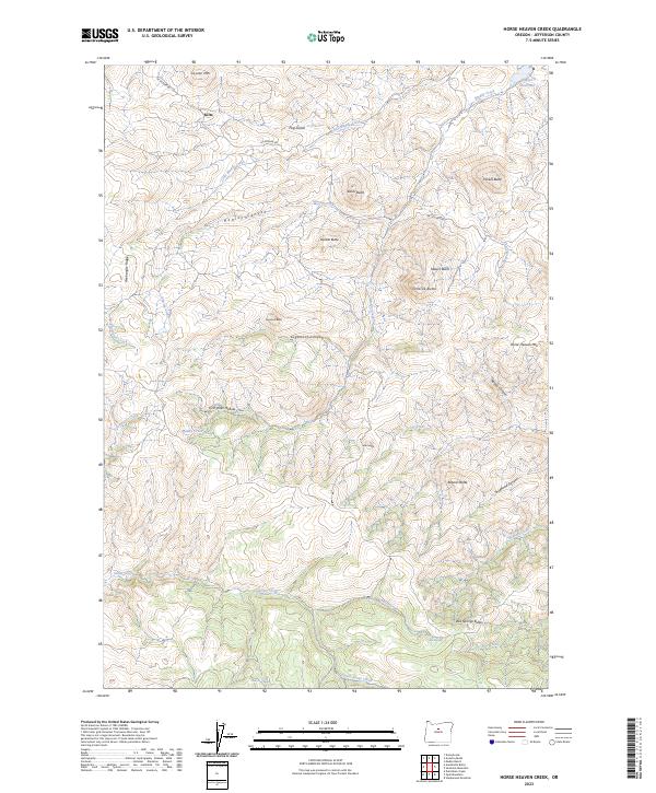 USGS Topographic Map – Horse Heaven Creek