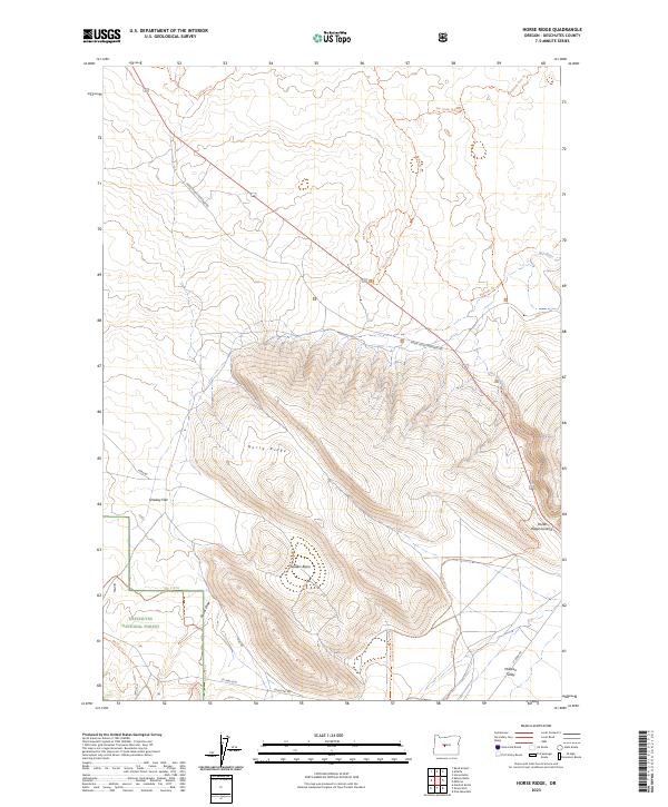 USGS Topographic Map – Horse Ridge