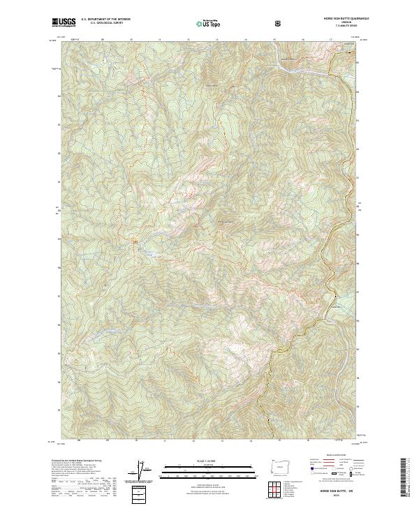 USGS Topographic Map – Horse Sign Butte