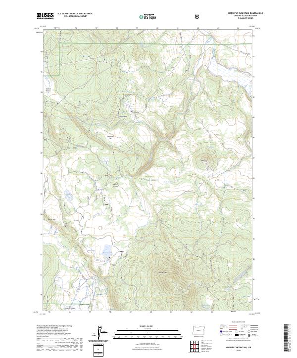 USGS Topographic Map – Horsefly Mountain