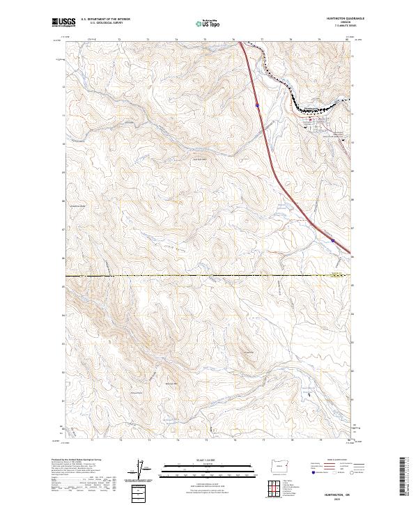USGS Topographic Map – Huntington