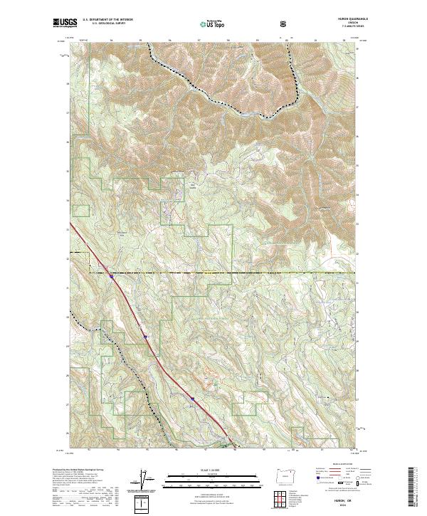 USGS Topographic Map – Huron