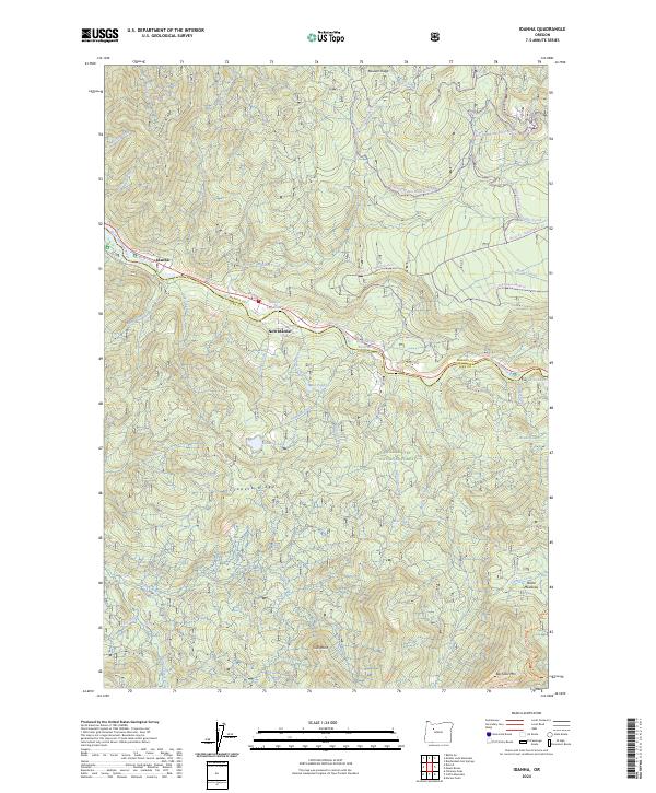 USGS Topographic Map – Idanha