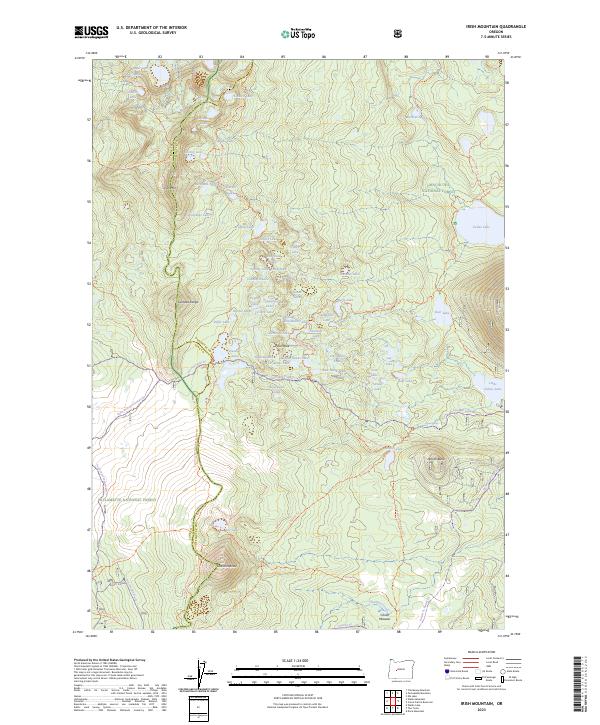 USGS Topographic Map – Irish Mountain