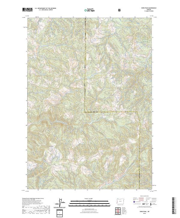 USGS Topographic Map – Ivers Peak