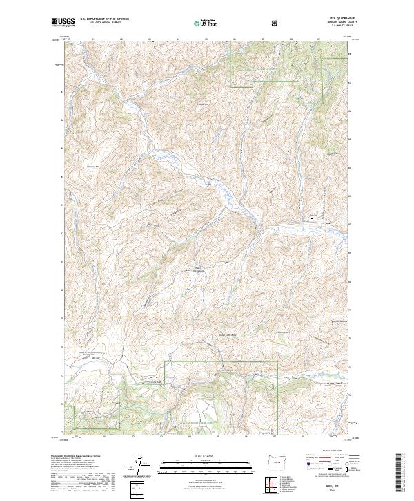 USGS Topographic Map – Izee