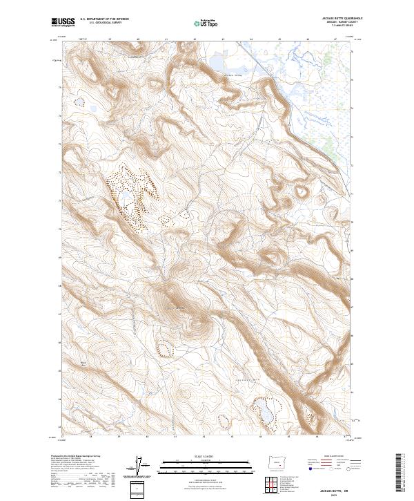 USGS Topographic Map – Jackass Butte