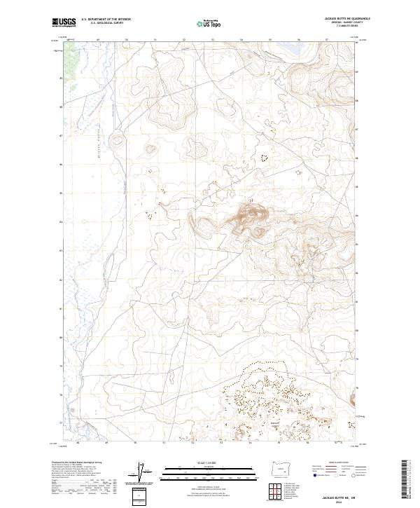 USGS Topographic Map – Jackass Butte NE