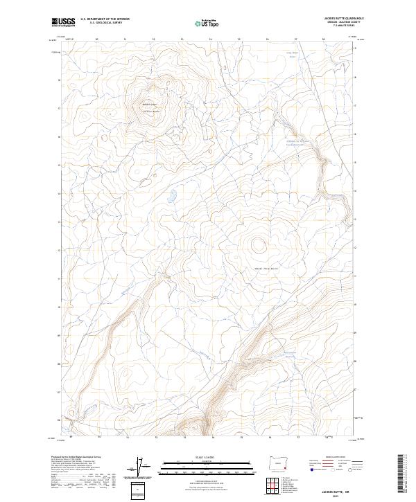 USGS Topographic Map – Jackies Butte