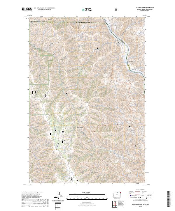 USGS Topographic Map – Jim Creek Butte