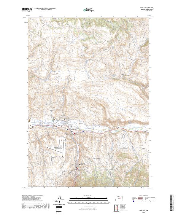 USGS Topographic Map – John Day