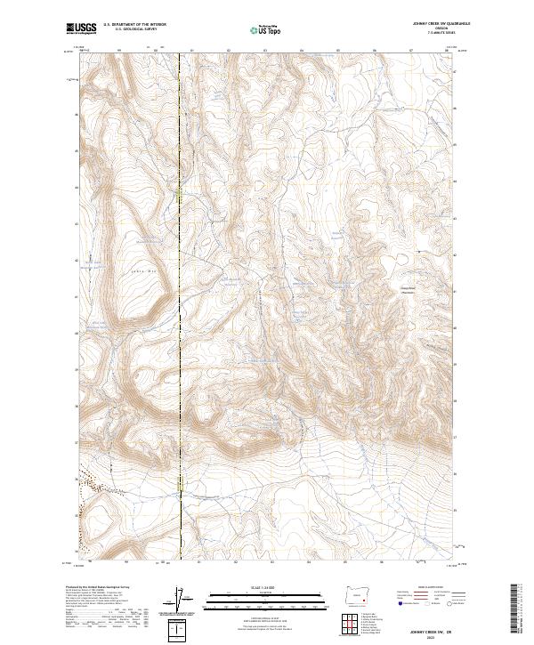USGS Topographic Map – Johnny Creek SW