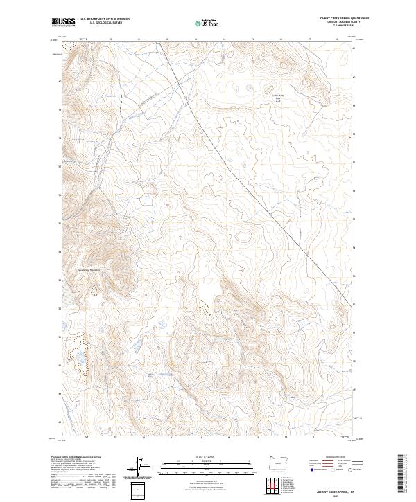 USGS Topographic Map – Johnny Creek Spring