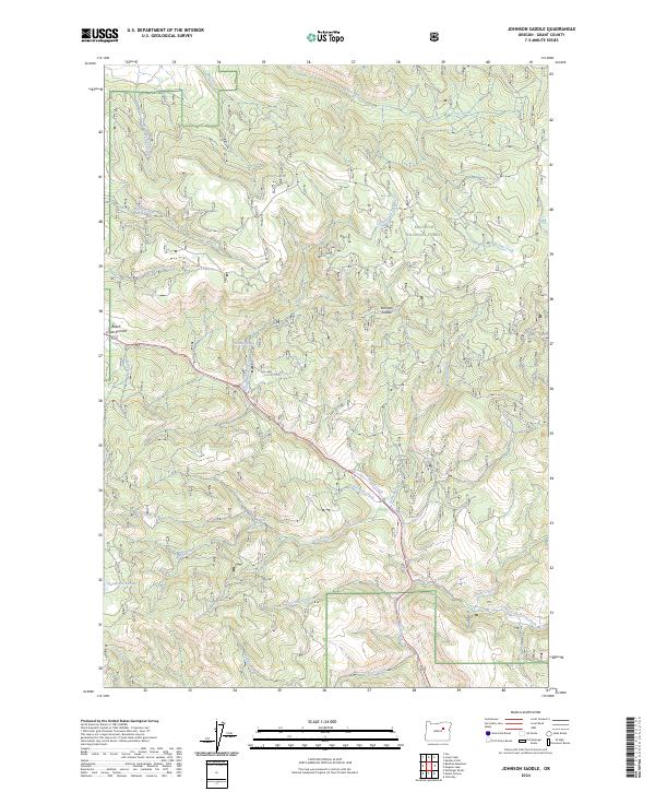 USGS Topographic Map – Johnson Saddle