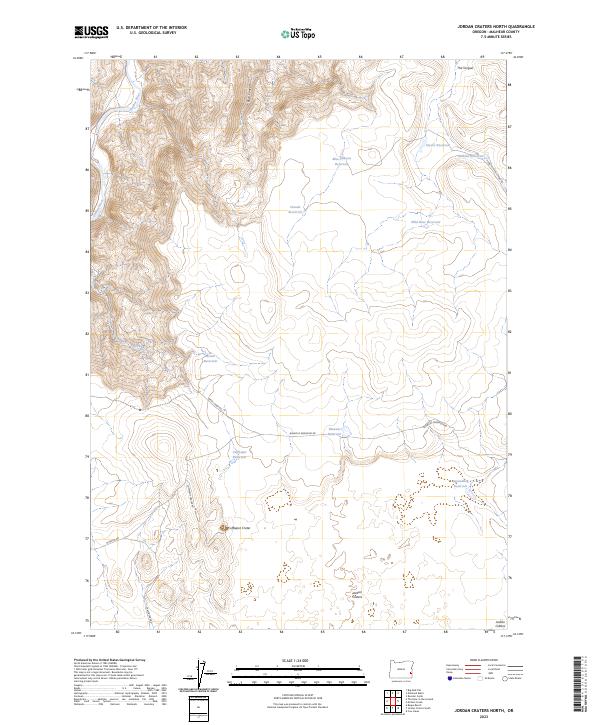 USGS Topographic Map – Jordan Craters North