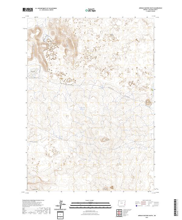 USGS Topographic Map – Jordan Craters South