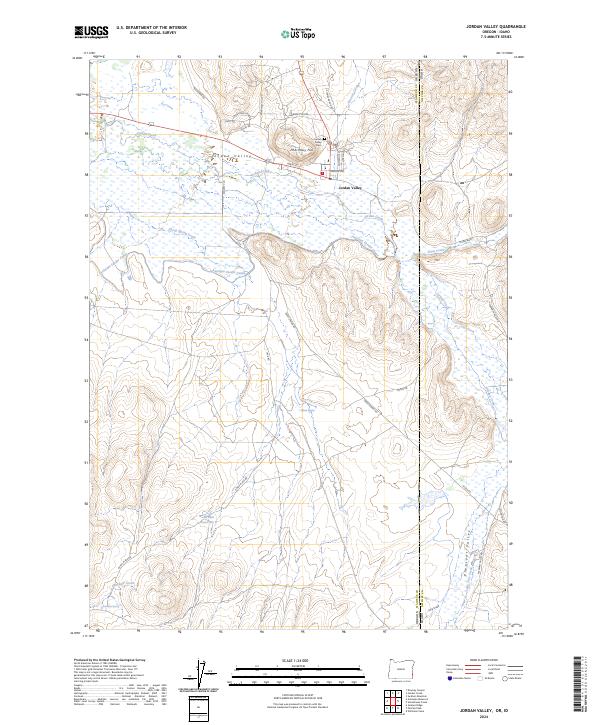 USGS Topographic Map – Jordan Valley