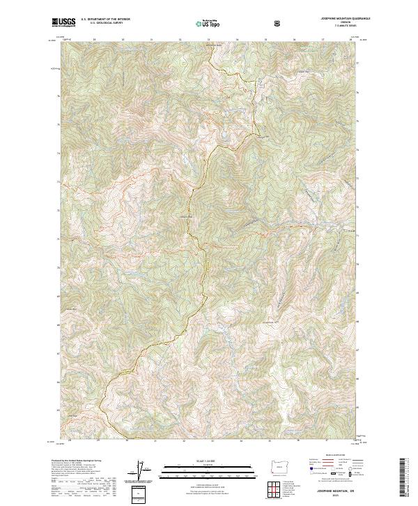USGS Topographic Map – Josephine Mountain