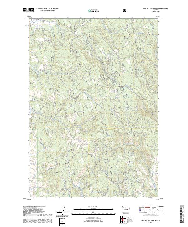 USGS Topographic Map – Jump-off Joe Mountain