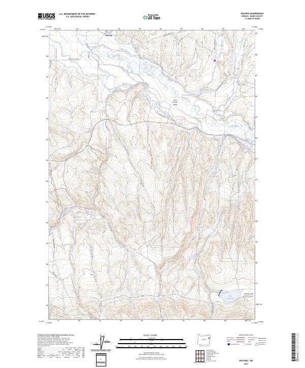 USGS Topographic Map – Keating
