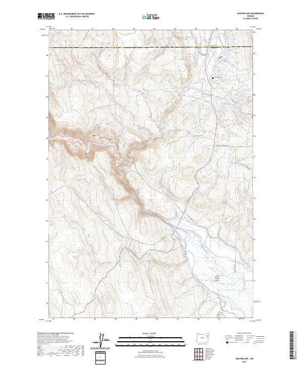 USGS Topographic Map – Keating NW