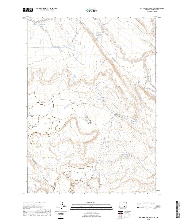 USGS Topographic Map – Keg Springs Valley East