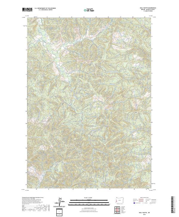 USGS Topographic Map – Kelly Butte