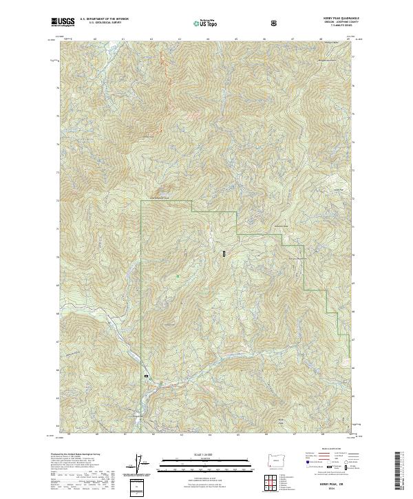 USGS Topographic Map – Kerby Peak