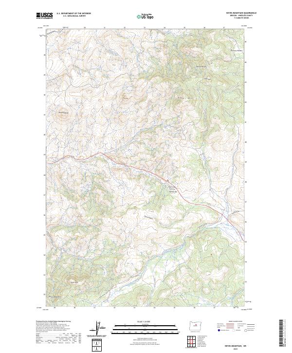USGS Topographic Map – Keyes Mountain
