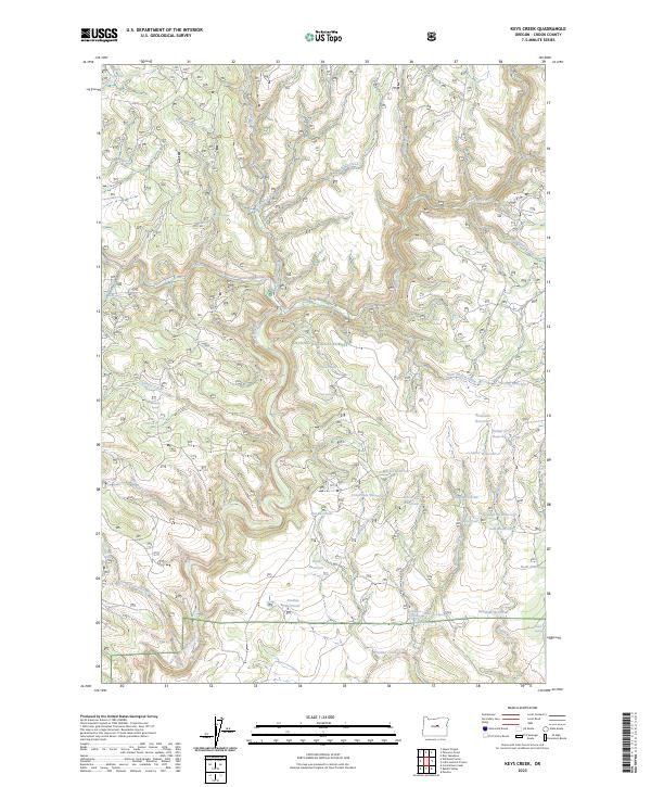 USGS Topographic Map – Keys Creek