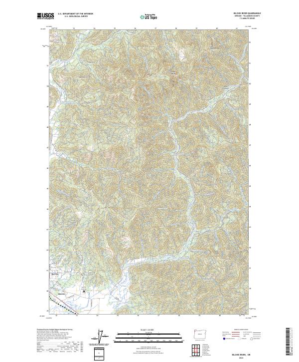 USGS Topographic Map – Kilchis River