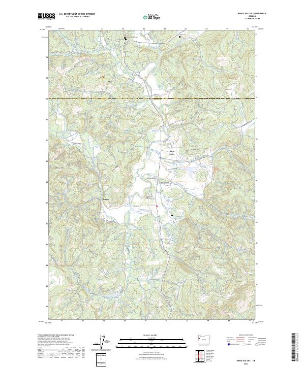 USGS Topographic Map – Kings Valley