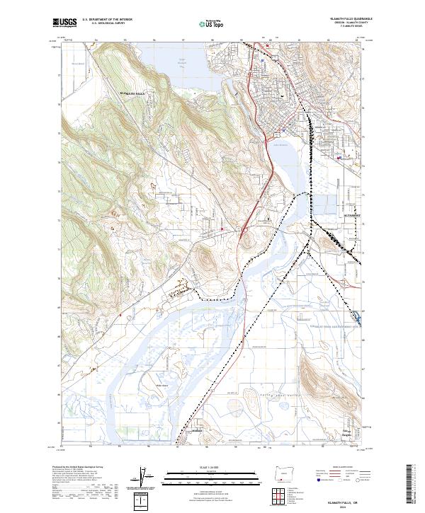 USGS Topographic Map – Klamath Falls