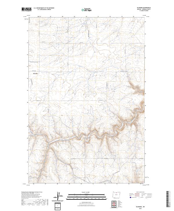 USGS Topographic Map – Klondike