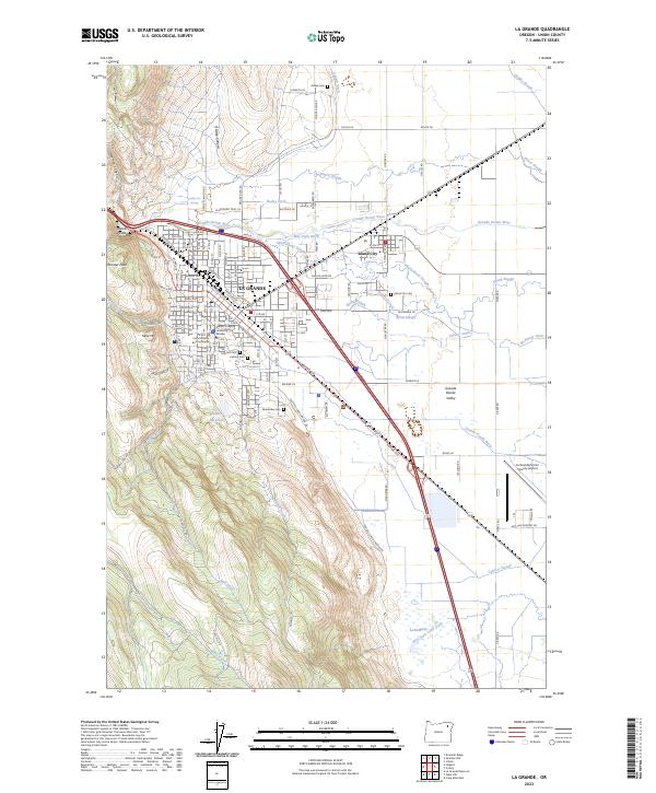 USGS Topographic Map – La Grande
