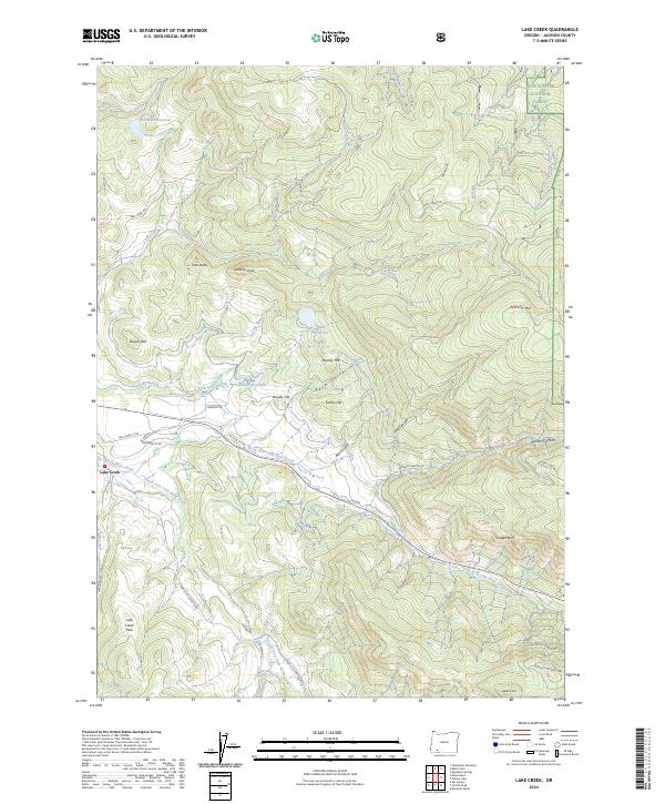 USGS Topographic Map – Lake Creek
