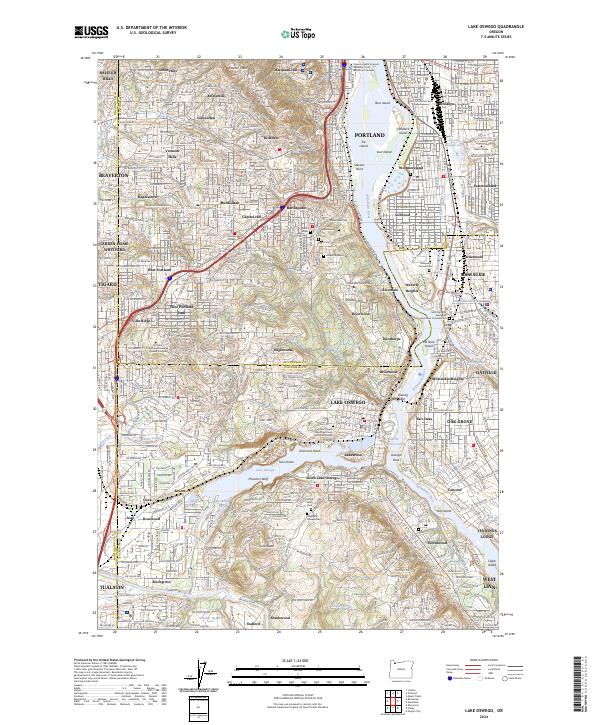 USGS Topographic Map – Lake Oswego